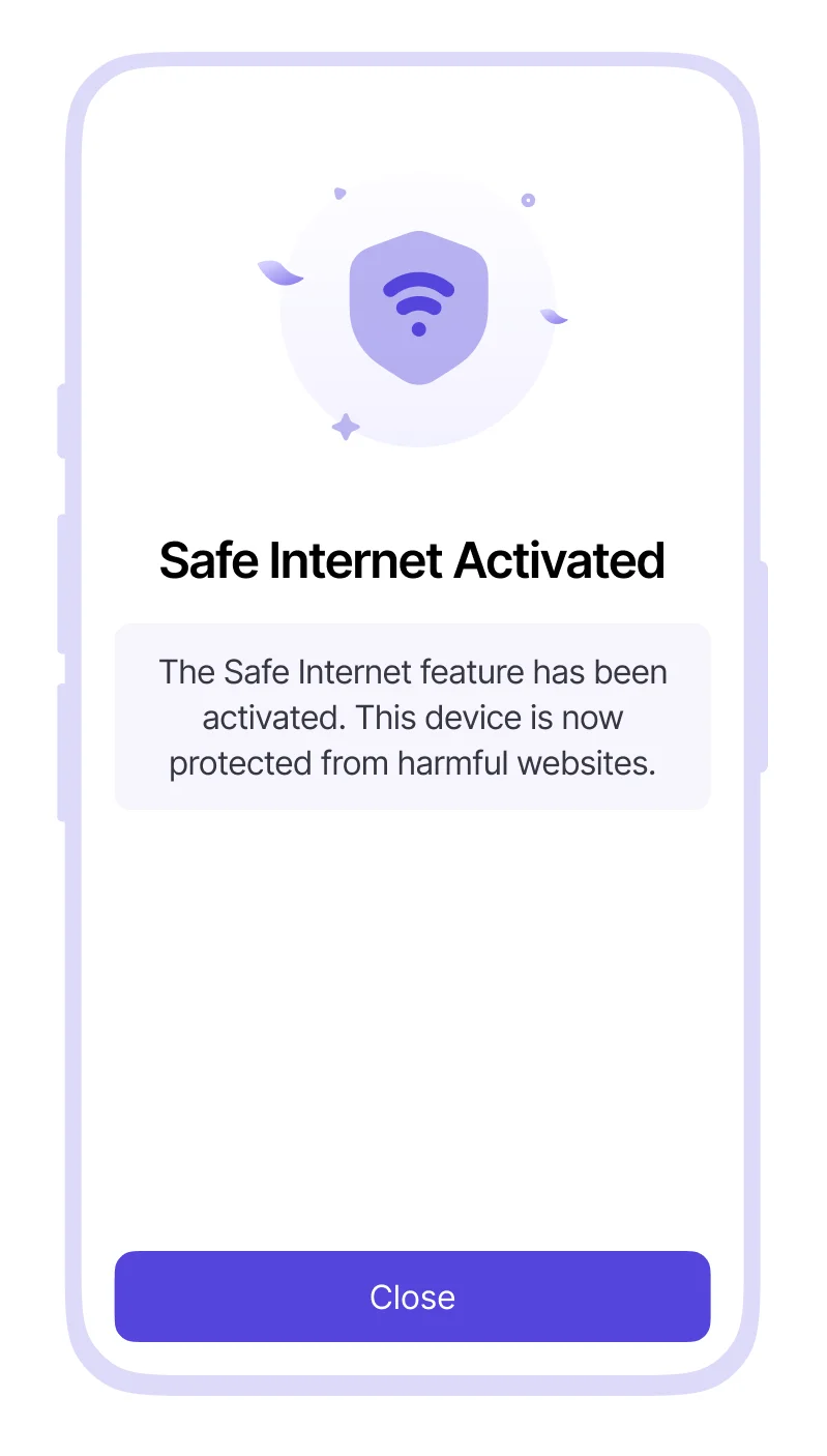 Safe Internet Activated